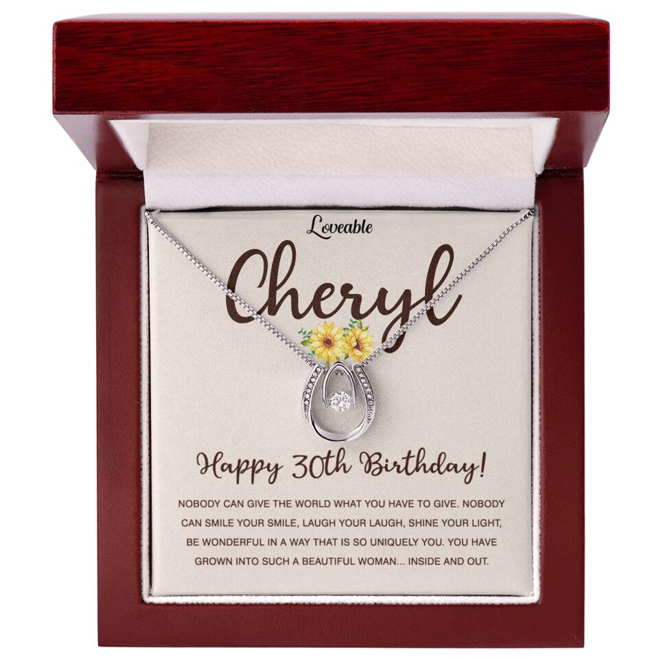 Happy 30th Birthday - Personalized White Gold Necklace - Custom Name - Image 14