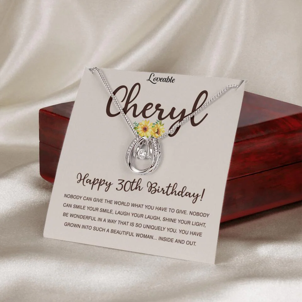 Happy 30th Birthday - Personalized White Gold Necklace - Custom Name - Image 15