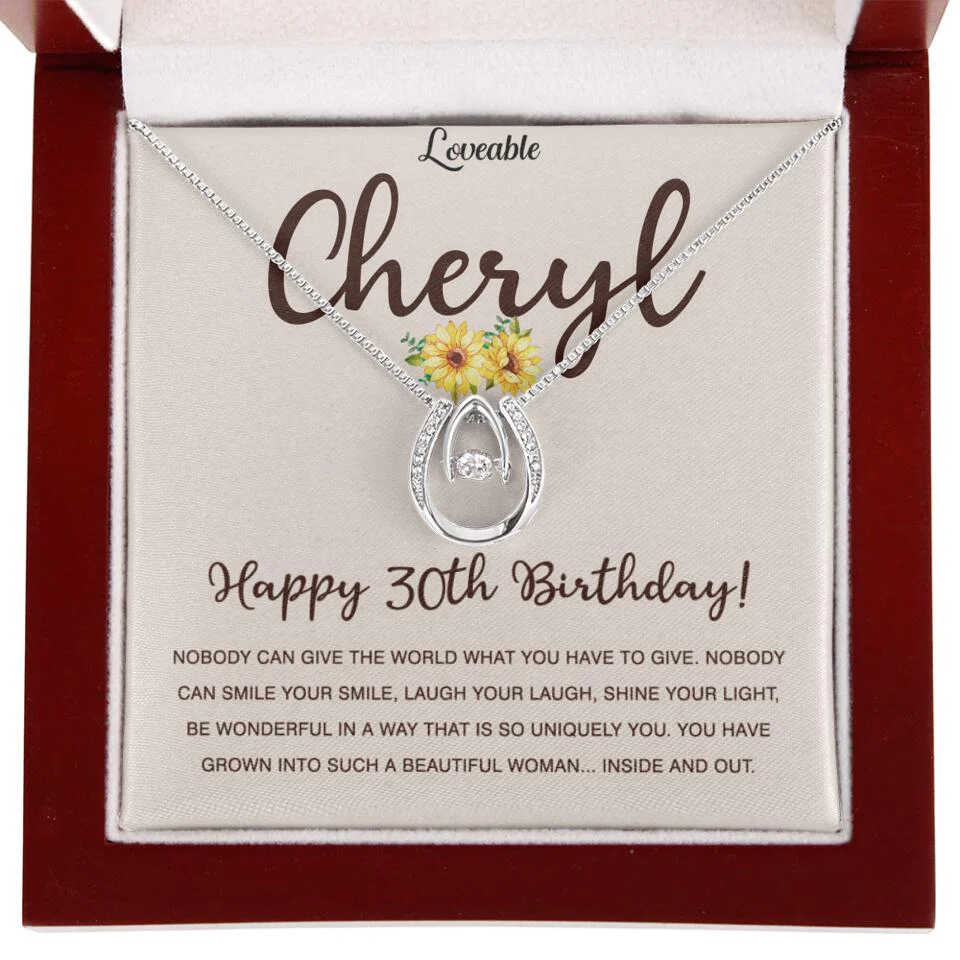 Happy 30th Birthday - Personalized White Gold Necklace - Custom Name - Image 16