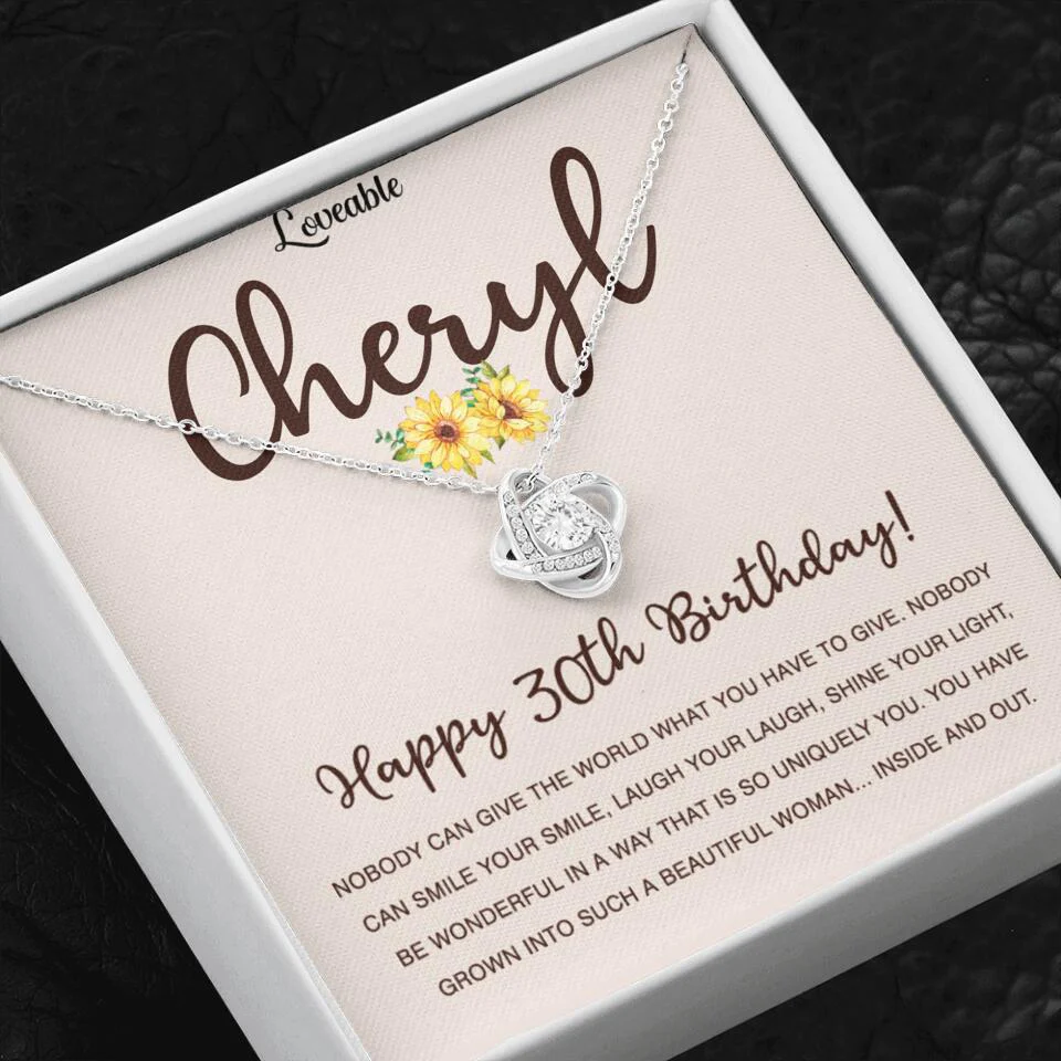 Happy 30th Birthday - Personalized White Gold Necklace - Custom Name - Image 18