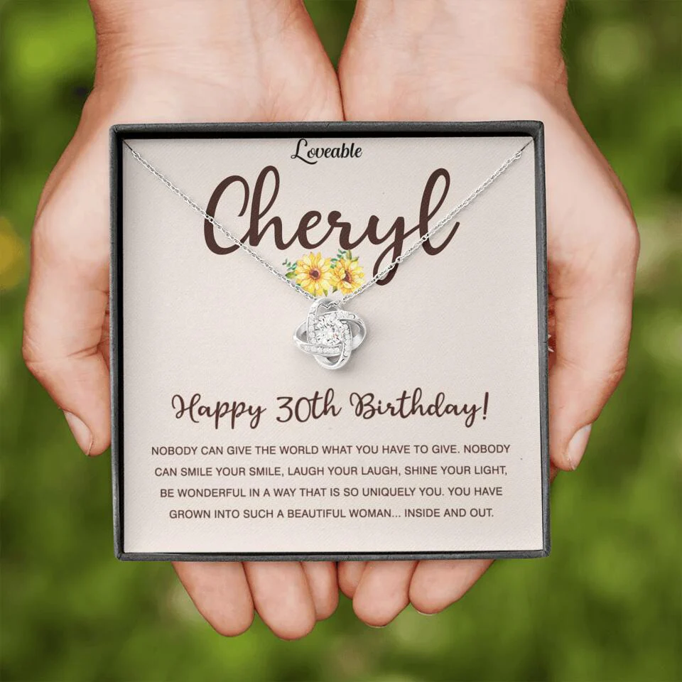 Happy 30th Birthday - Personalized White Gold Necklace - Custom Name - Image 19