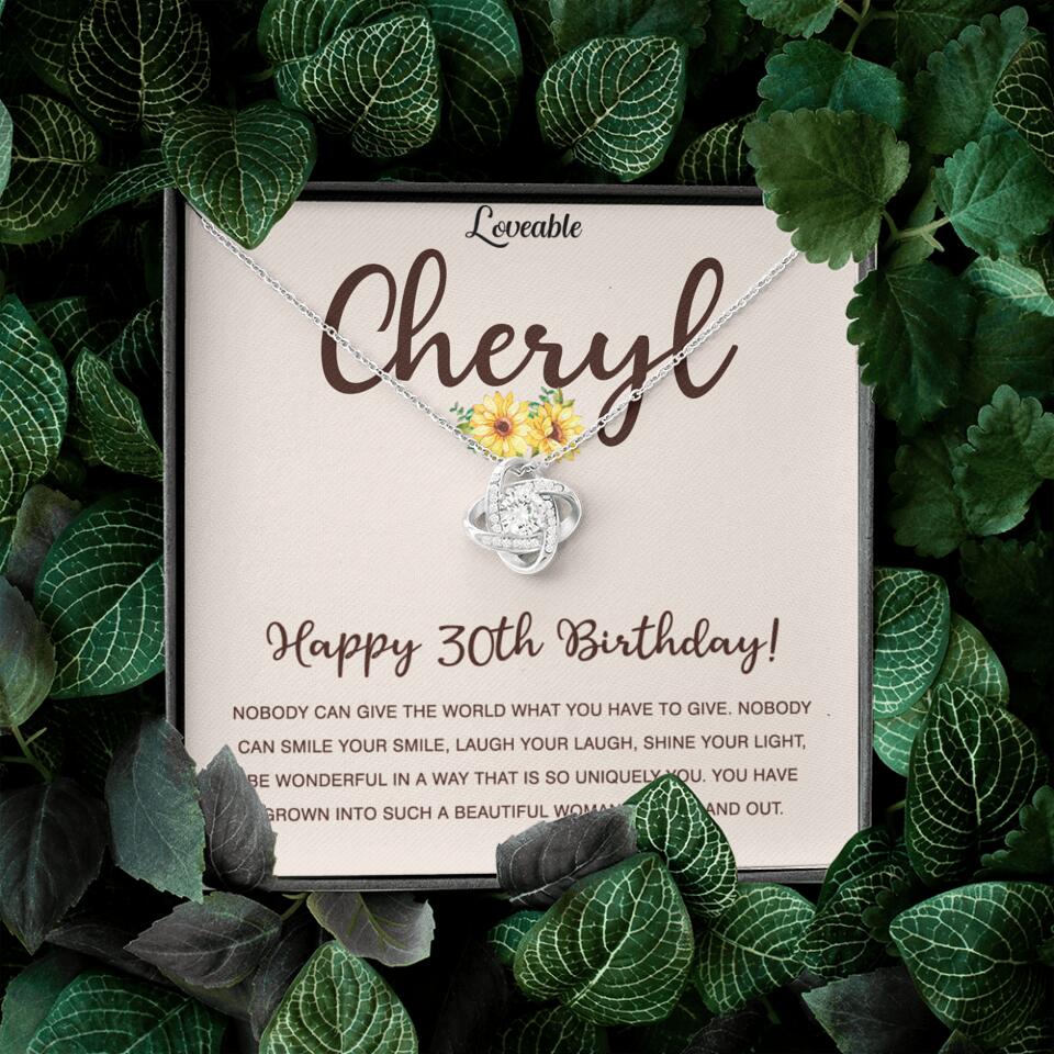 Happy 30th Birthday - Personalized White Gold Necklace - Custom Name - Image 20