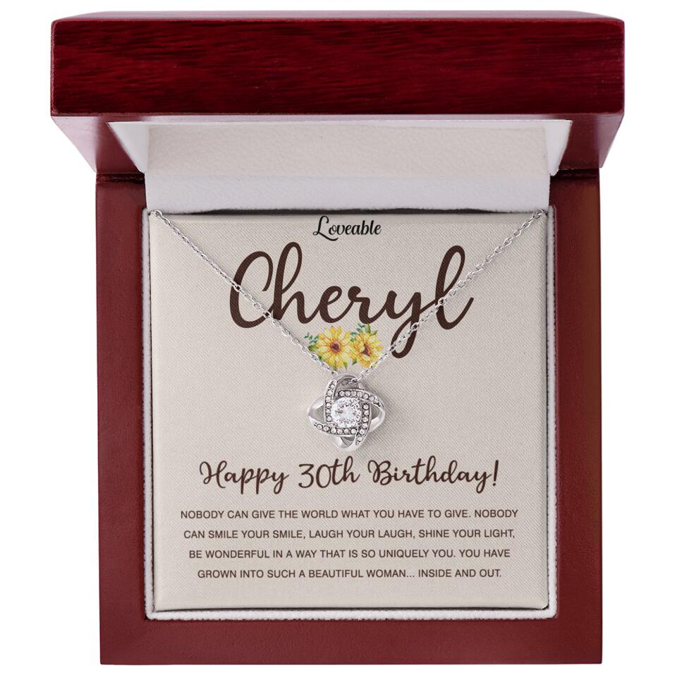 Happy 30th Birthday - Personalized White Gold Necklace - Custom Name - Image 22