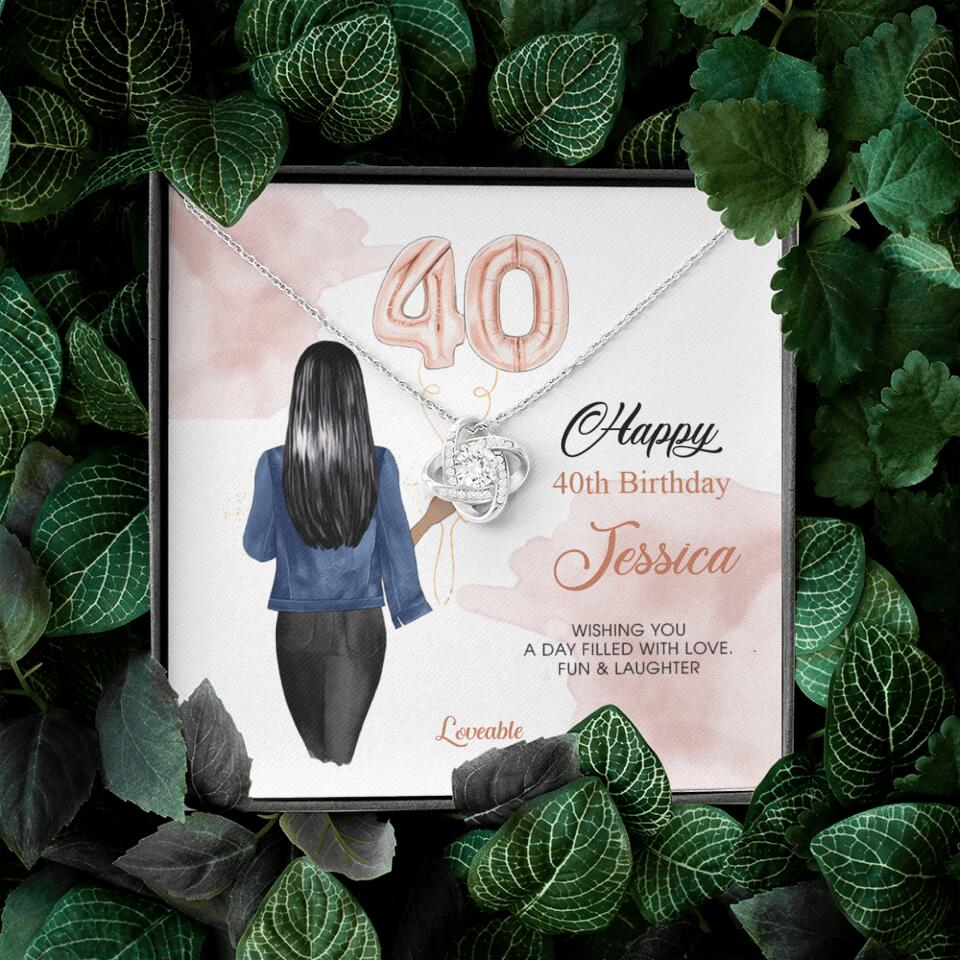 Happy 40th Birthday Custom Necklace Birthday Gift For Her - Image 4