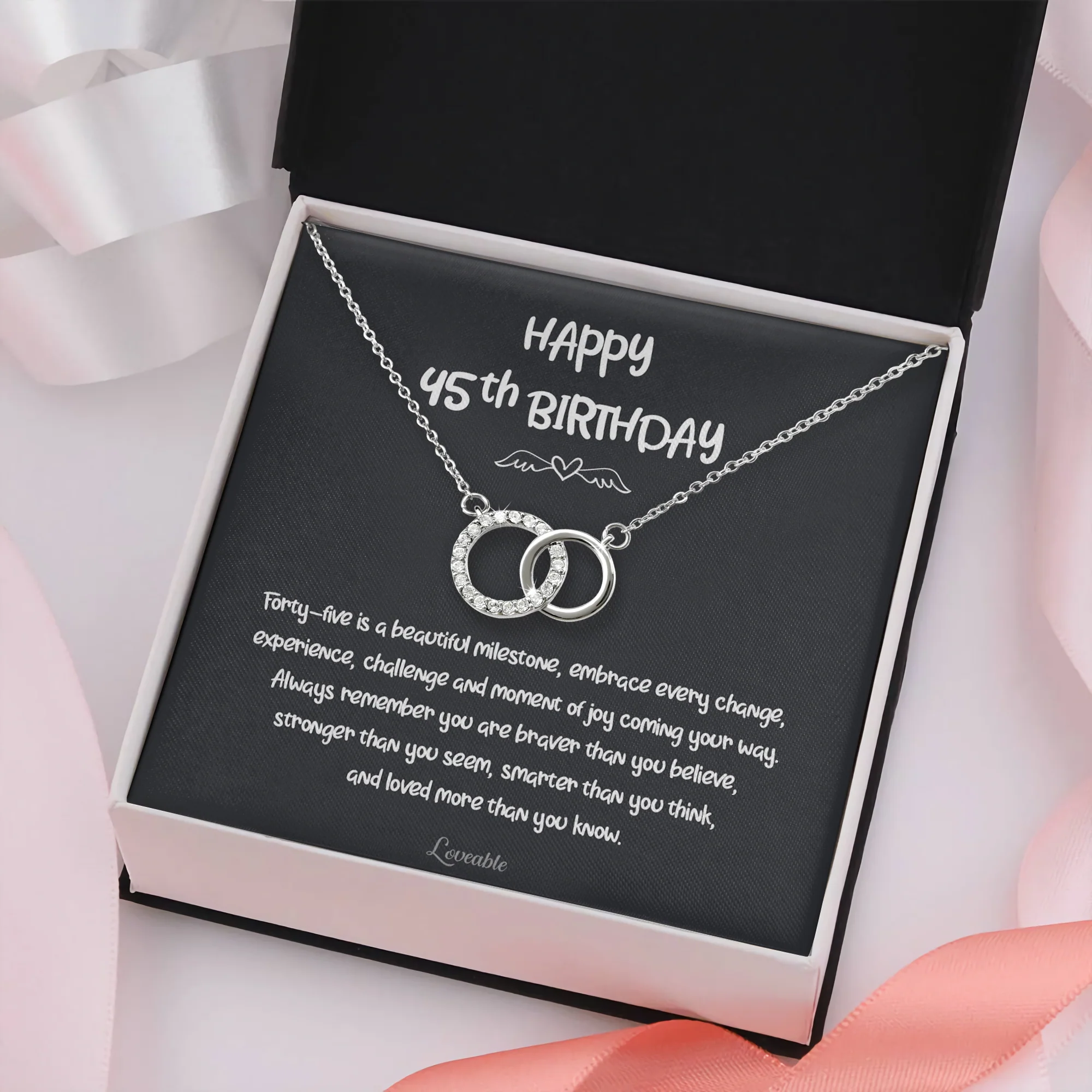 Happy 45th Birthday Personalized Necklace - Image 5