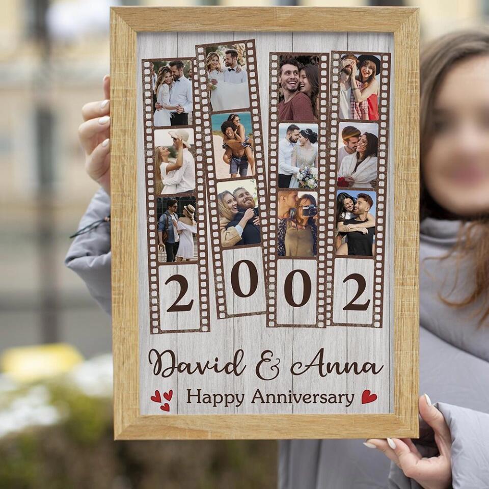 Happy Anniversary Film Role Photo Frame Custom Canvas Poster Anniversary Gift For Couples - Image 12