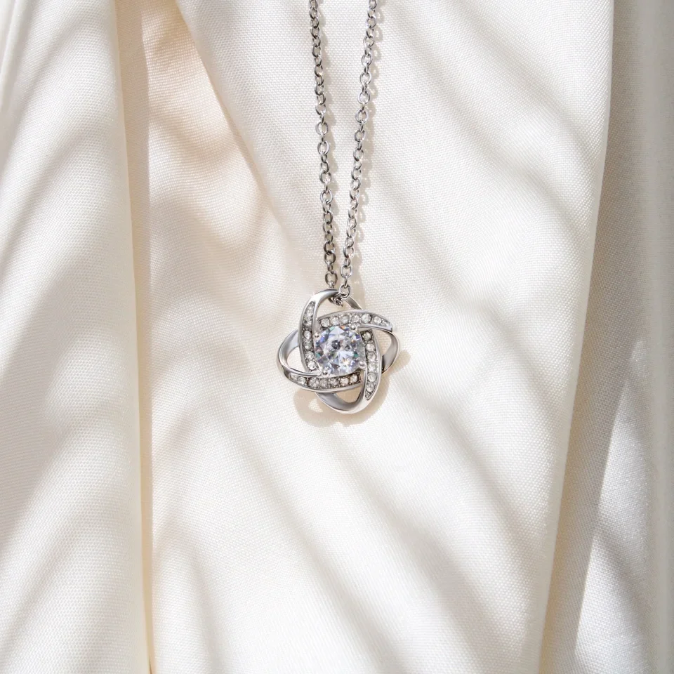 Happy Anniversary Gift - Love Knot Necklace - Custom Year, Month - Sweet Gift from Husband to Wife - Image 7
