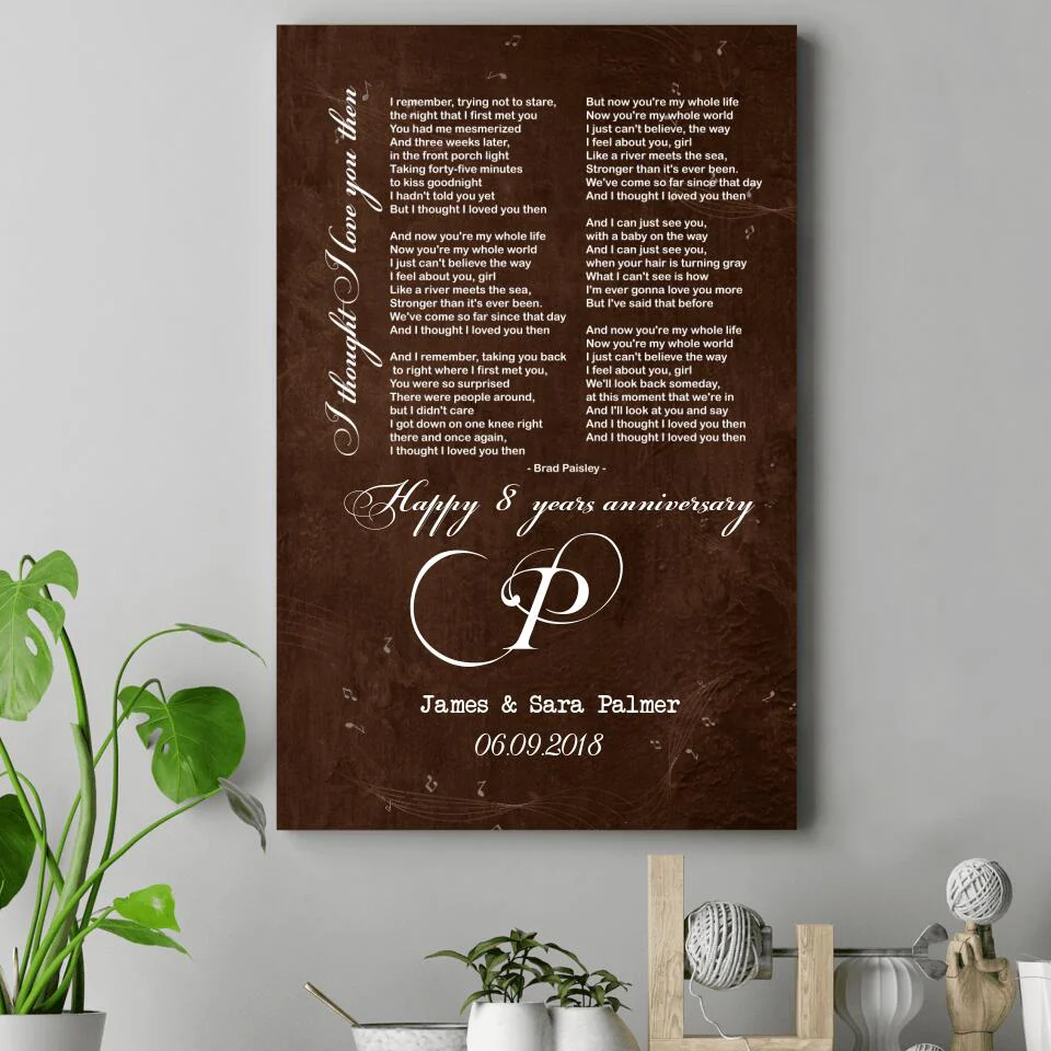 Happy Anniversary I Thought I Love You Then Custom Canvas Poster Anniversary Gift - Image 2