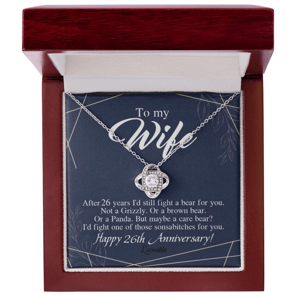 Happy Anniversary To My Wife Personalized Necklace - Image 6