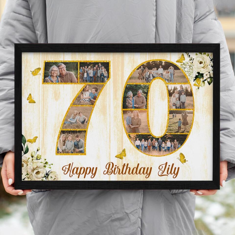 Happy Birthday 50 60 65 70 80 100 Custom Canvas Poster Birthday Gift For Parents Grandparents - Image 18