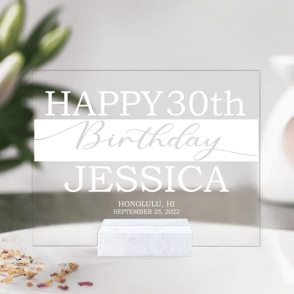 Happy Birthday Best Gift For Him Her - Personalized Acrylic Plaque - Image 3