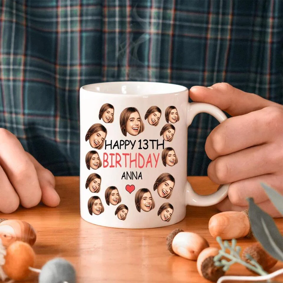 Happy Birthday Custom Funny Face - Personalized Mug - Gift For Her/Him - Image 4