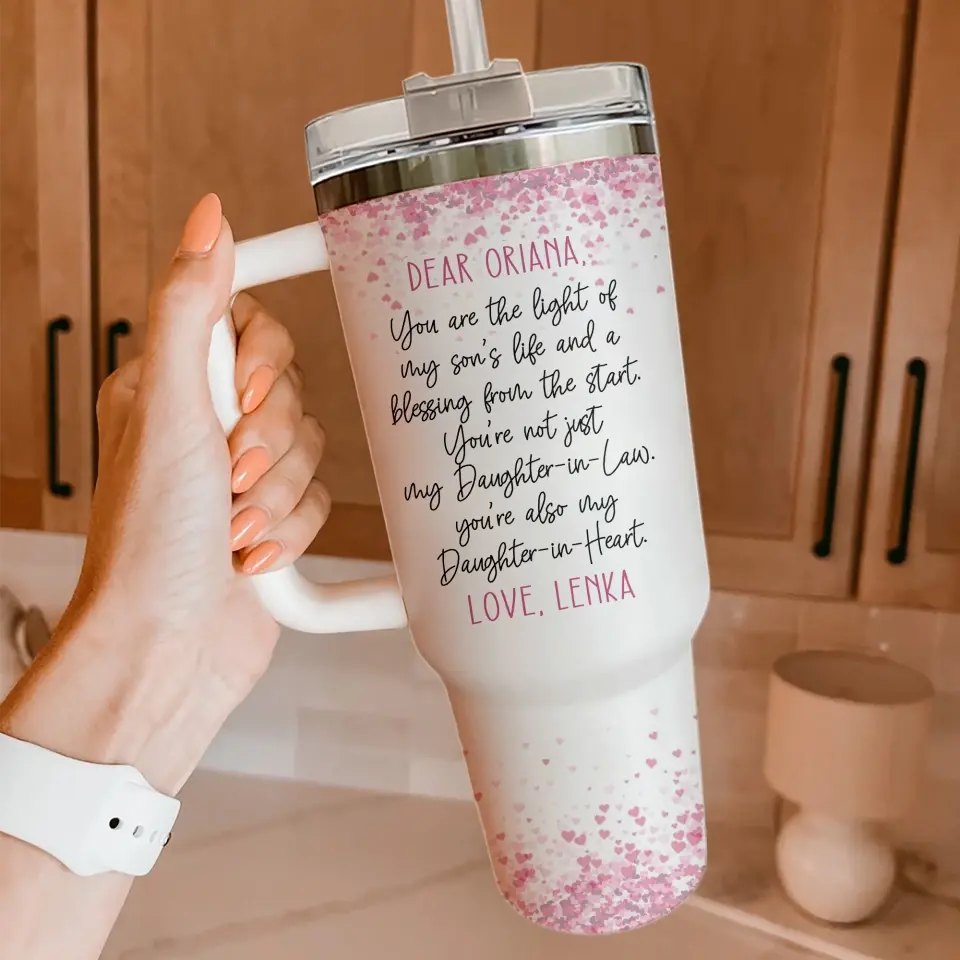 Happy Birthday My Daughter In Law Personalized Tumbler - Image 3