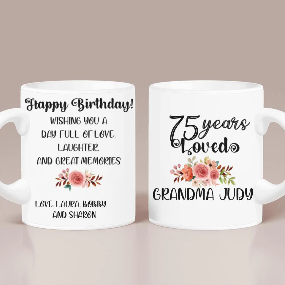 Happy Birthday Wishing You A Day Full Of Love Custom Mug Birthday Gift - Image 2