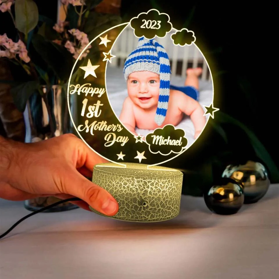 Happy First Mothers Day Custom 3D Light Anniversary Gift - Image 2