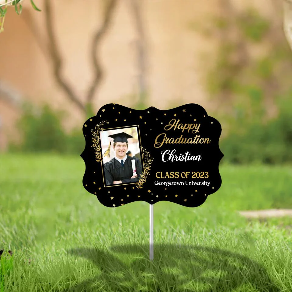 Happy Graduation Class of 2025 - Personalized Metal Garden Sign - Graduation Gift for Son/Daughter - Image 2