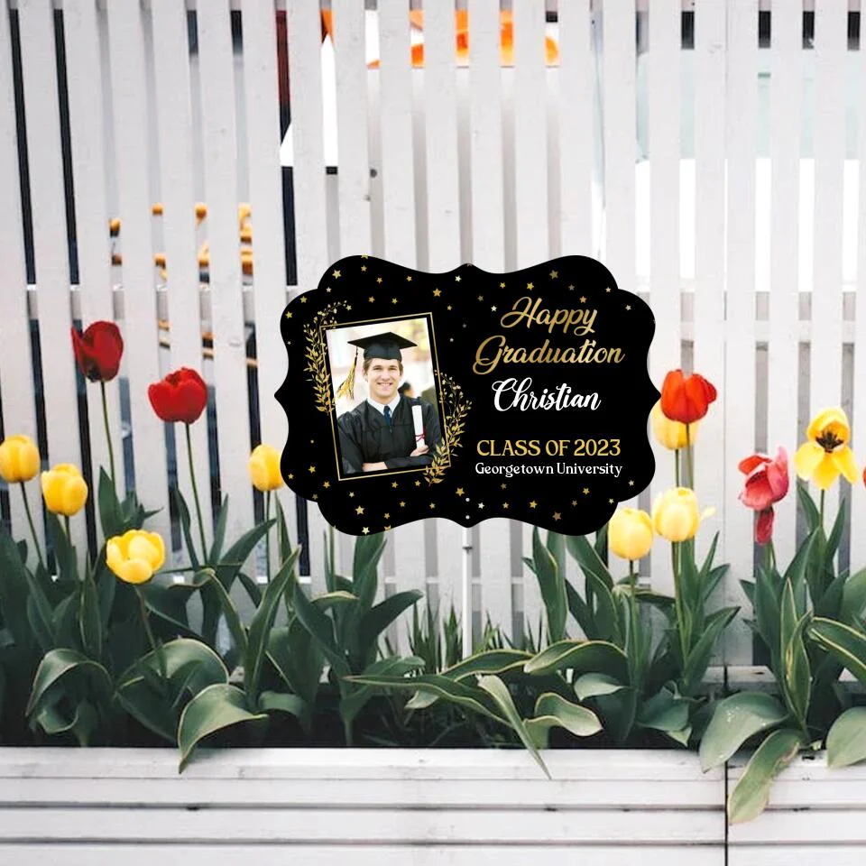 Happy Graduation Class of 2025 - Personalized Metal Garden Sign - Graduation Gift for Son/Daughter - Image 3