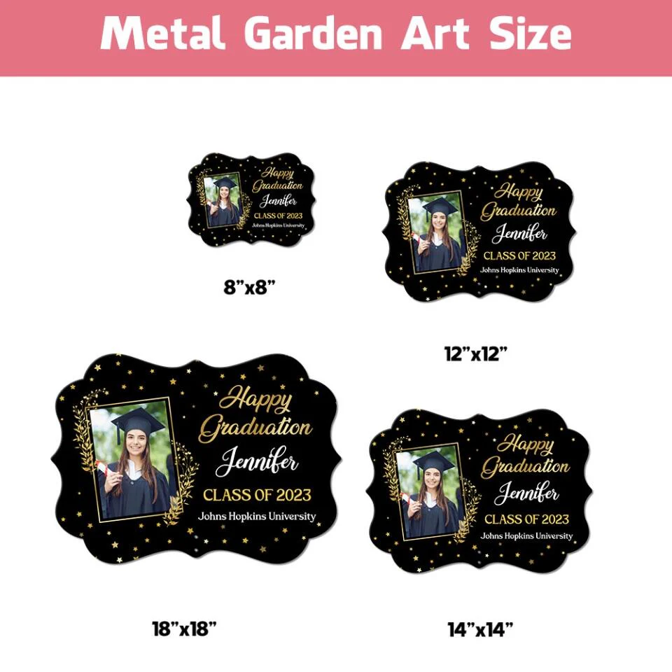 Happy Graduation Class of 2025 - Personalized Metal Garden Sign - Graduation Gift for Son/Daughter - Image 5