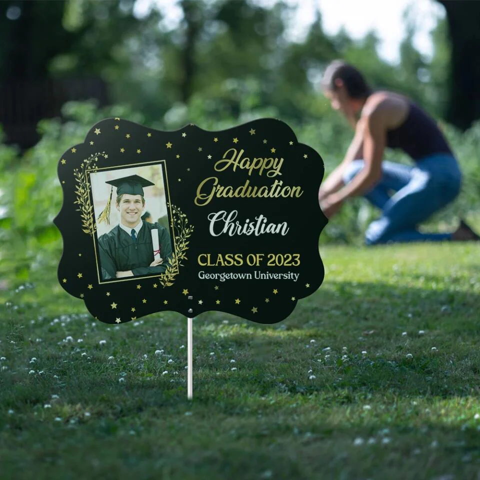 Happy Graduation Class of 2025 - Personalized Metal Garden Sign - Graduation Gift for Son/Daughter - Image 6