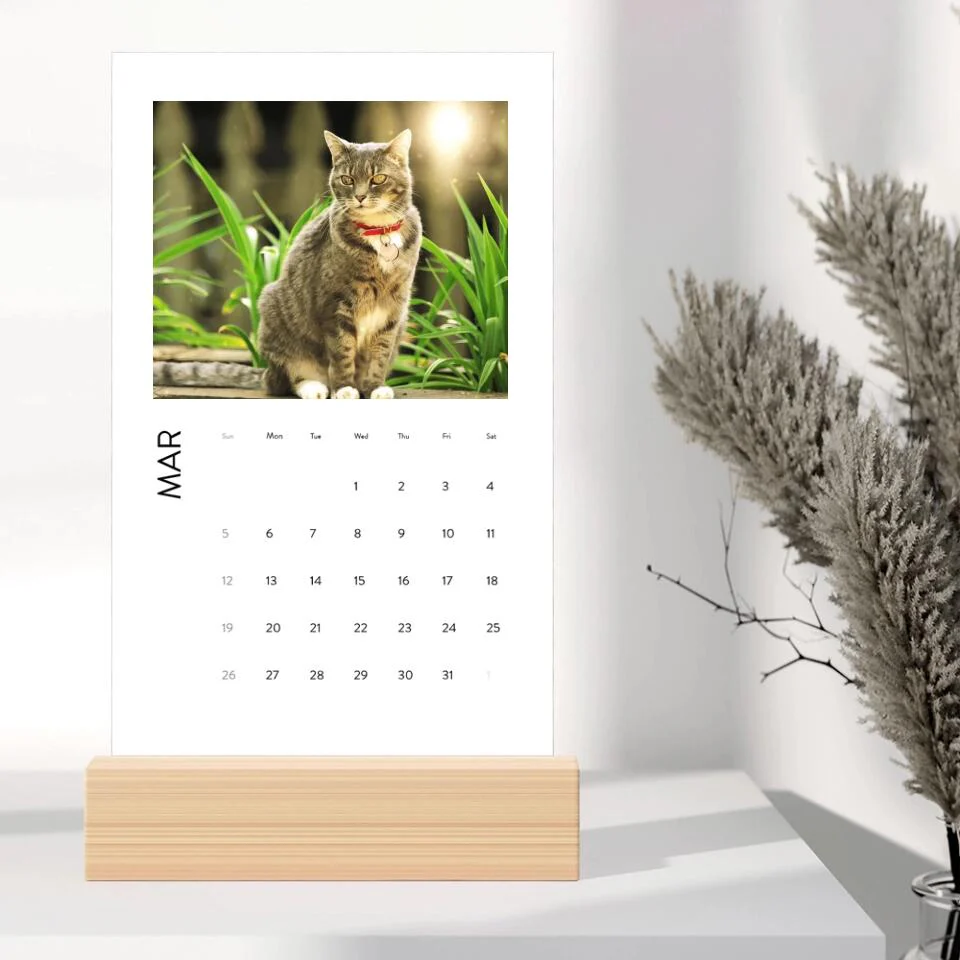 Happy New Year 2023 With Pets Personalized Vertical Desk Calendar - Image 4