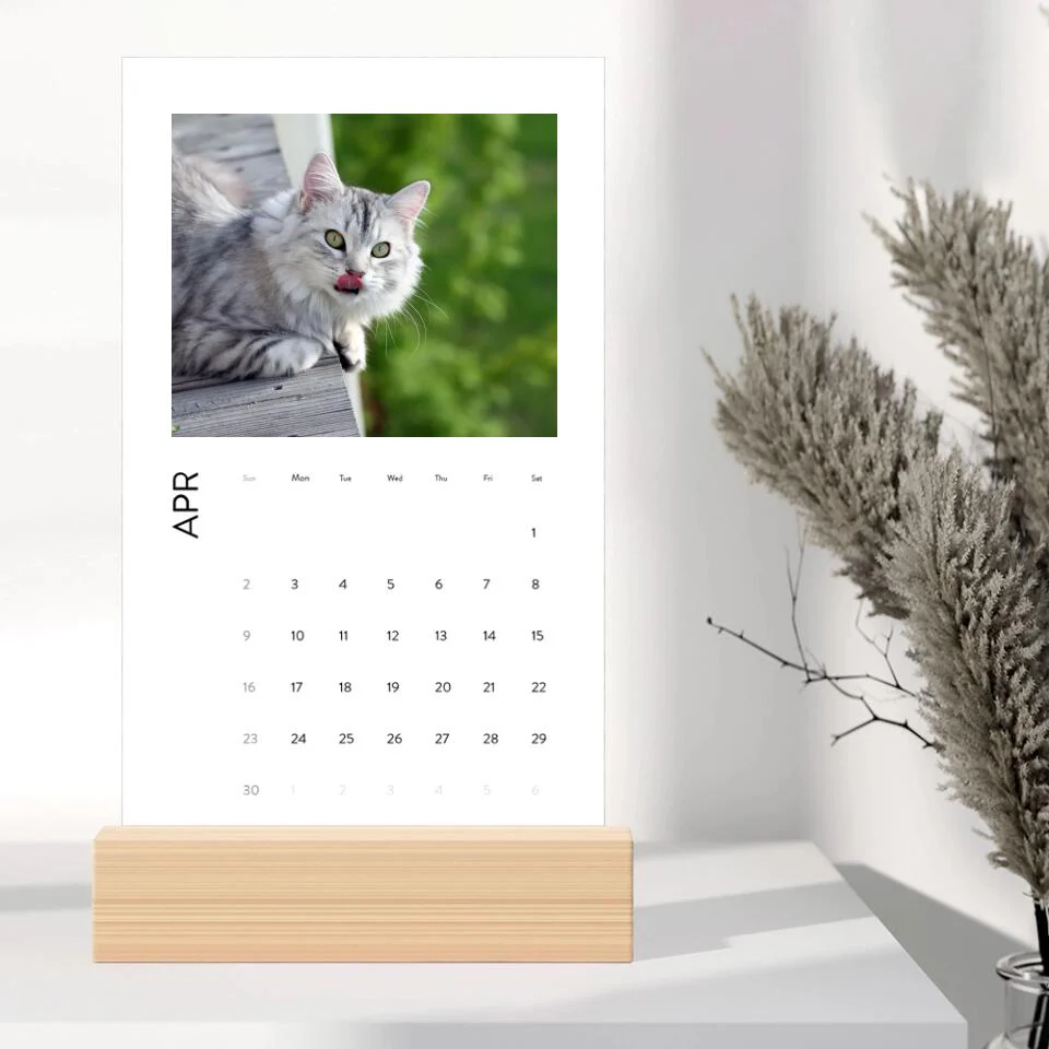 Happy New Year 2023 With Pets Personalized Vertical Desk Calendar - Image 5