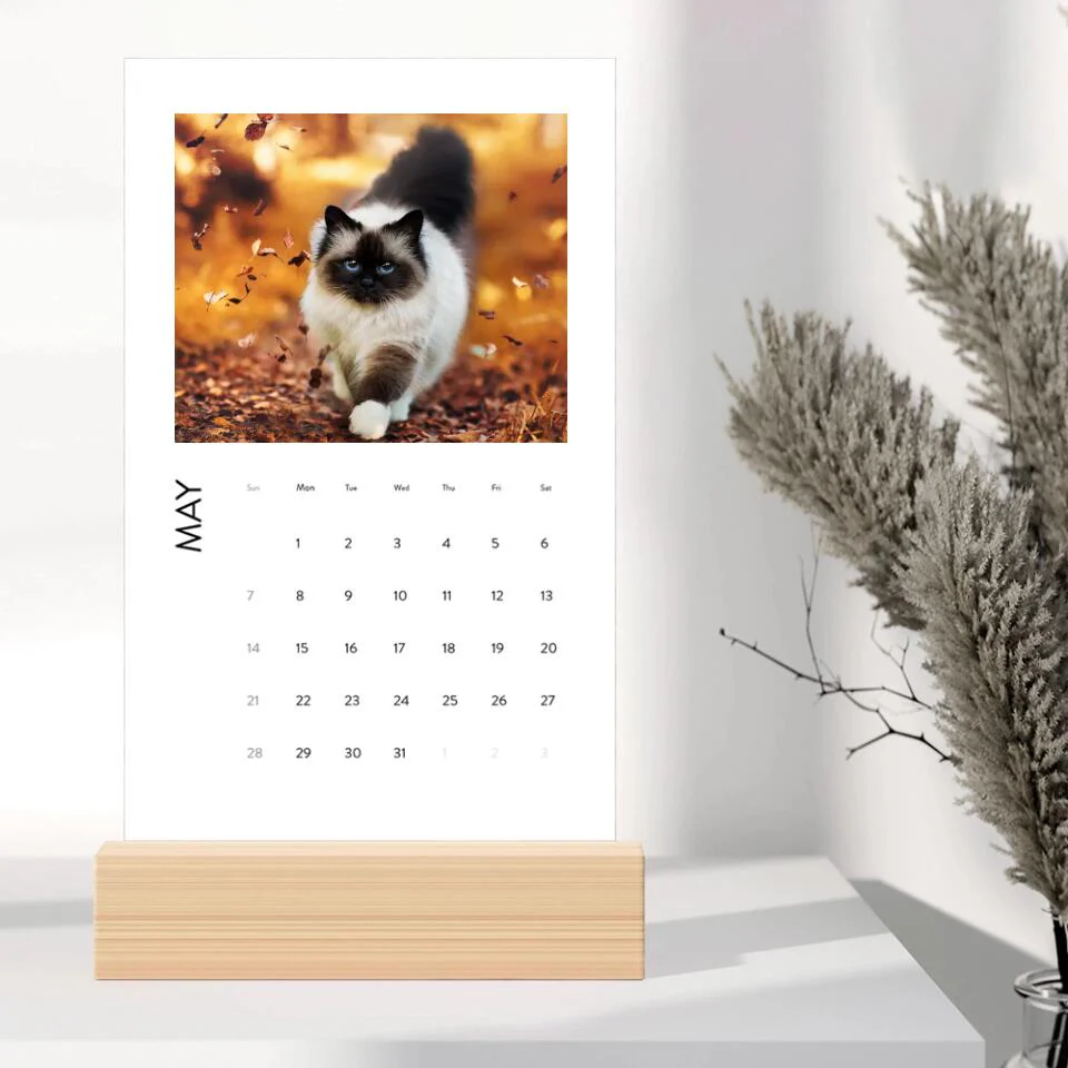 Happy New Year 2023 With Pets Personalized Vertical Desk Calendar - Image 6