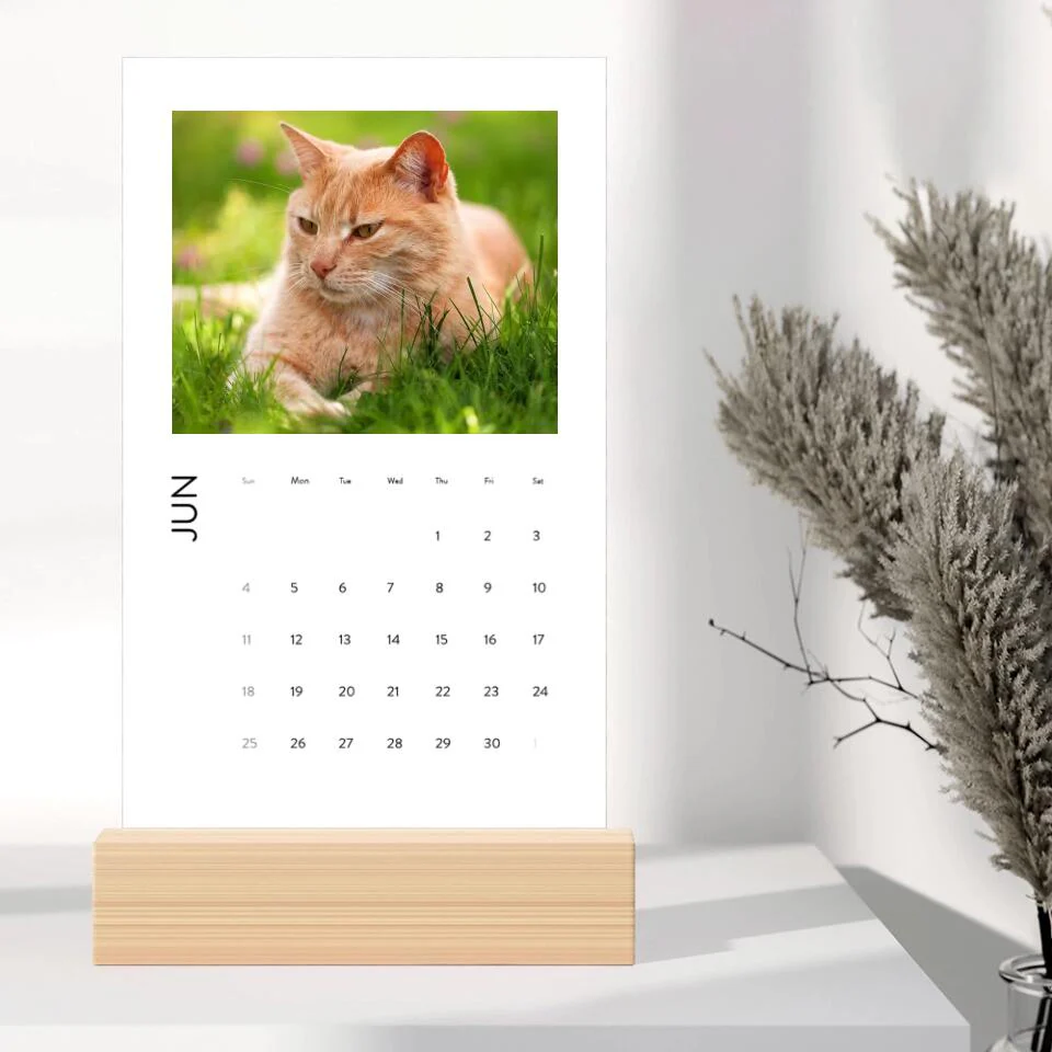 Happy New Year 2023 With Pets Personalized Vertical Desk Calendar - Image 7