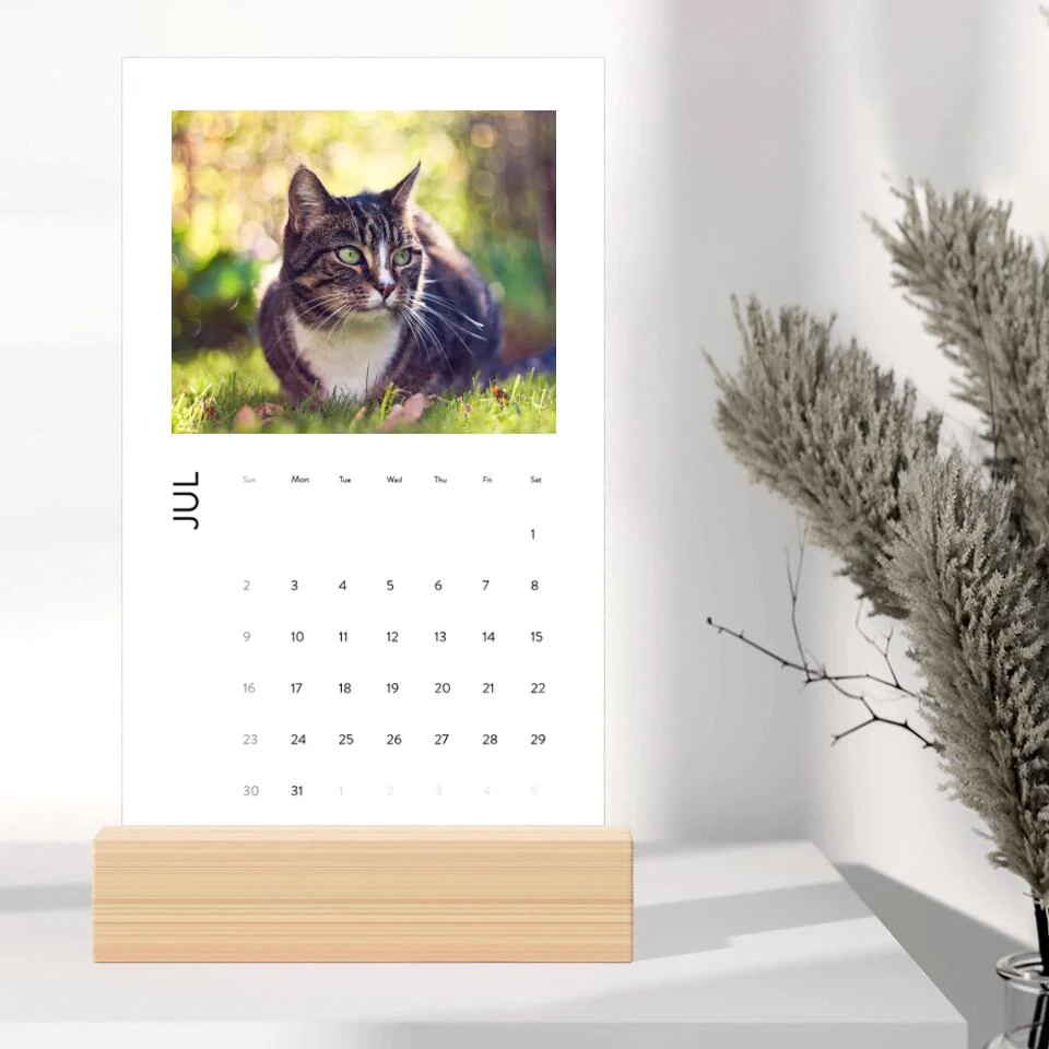 Happy New Year 2023 With Pets Personalized Vertical Desk Calendar - Image 8