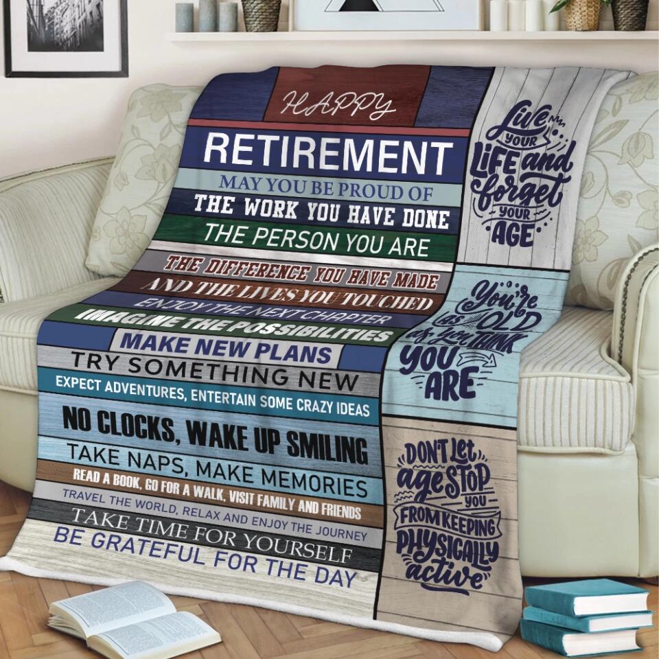 Happy Retirement May You Be Proud Of The Work You Have Done The Person You Are The Difference You Have Made - Fleece Blanket - Retirement Gift - Gift for Mentor Boss Coworker Professor - Thank You/Appreciation Gifts - 302ICNLNBL104 - Image 11