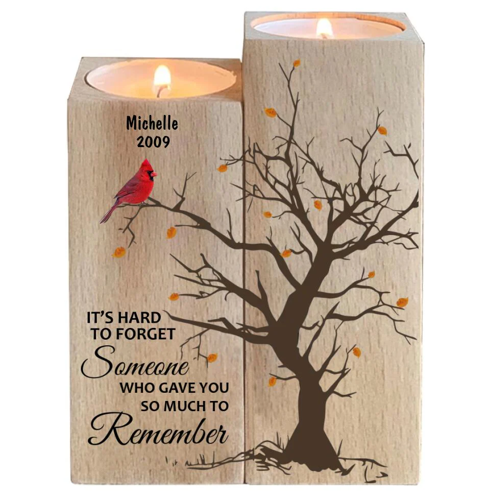Hard To Forget Someone Who Gave You So Much To Remember - Personalized Candle Holder - Image 2