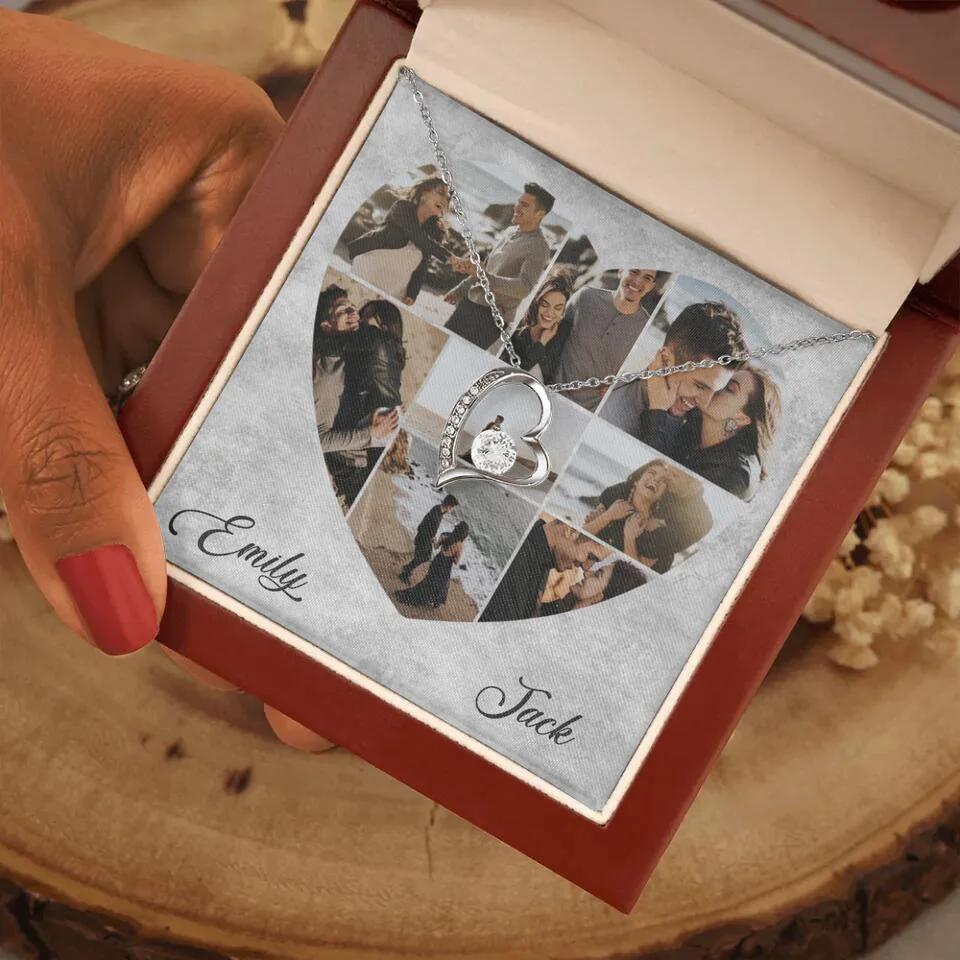 Heart Shaped Photo Custom Necklace Anniversary Gift For Wife Girlfriend - Image 11