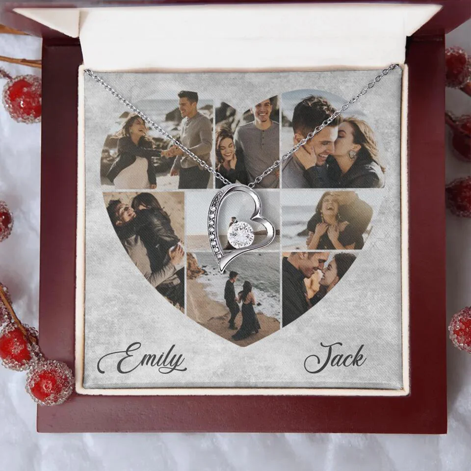 Heart Shaped Photo Custom Necklace Anniversary Gift For Wife Girlfriend - Image 14