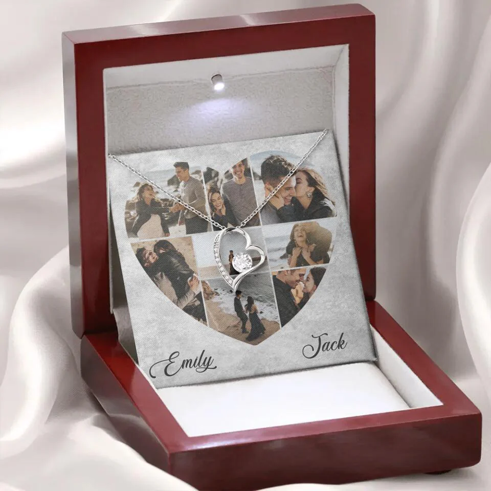 Heart Shaped Photo Custom Necklace Anniversary Gift For Wife Girlfriend - Image 16