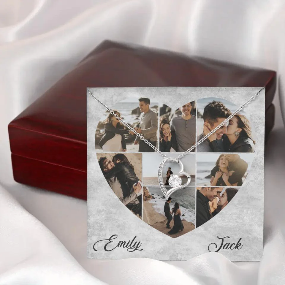 Heart Shaped Photo Custom Necklace Anniversary Gift For Wife Girlfriend - Image 18