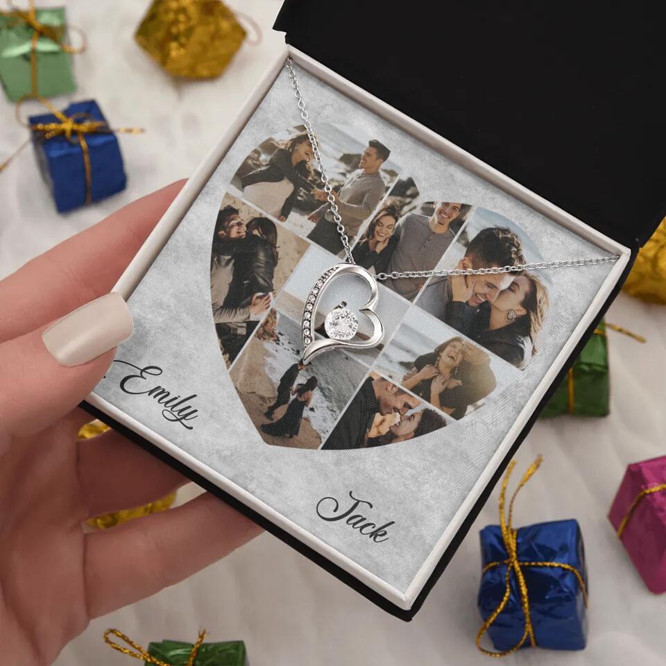 Heart Shaped Photo Custom Necklace Anniversary Gift For Wife Girlfriend - Image 3