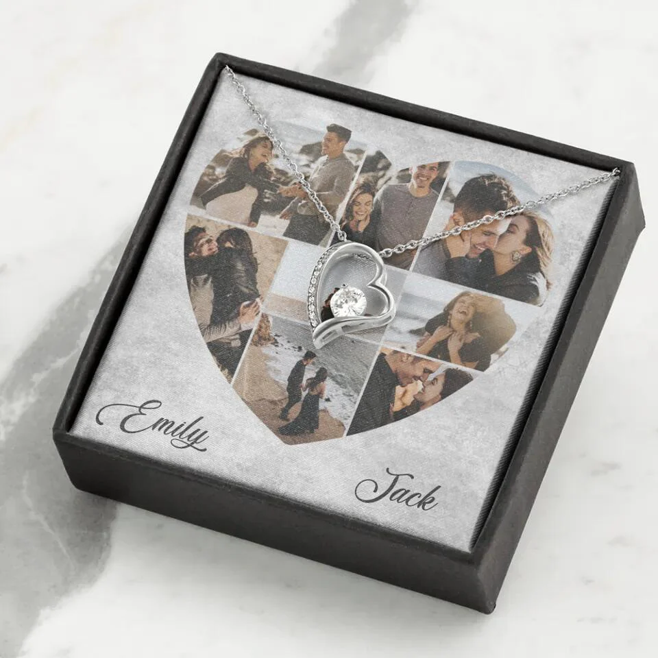 Heart Shaped Photo Custom Necklace Anniversary Gift For Wife Girlfriend - Image 6