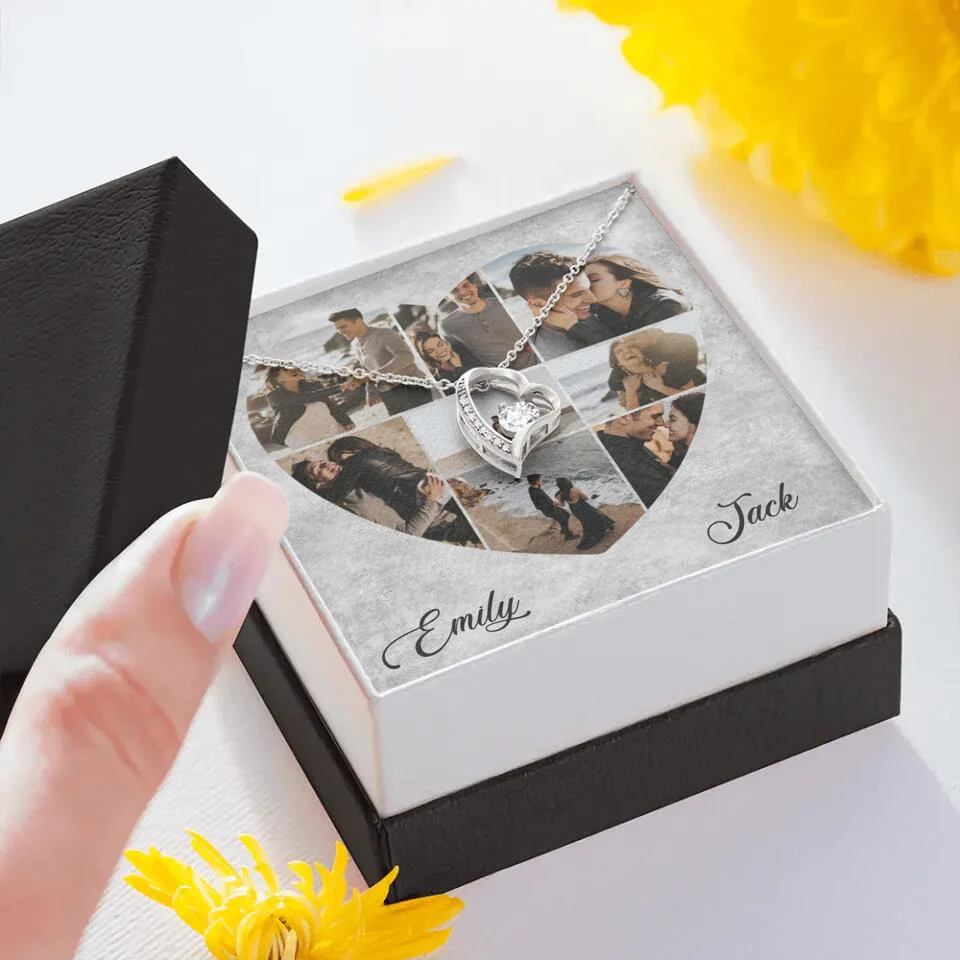 Heart Shaped Photo Custom Necklace Anniversary Gift For Wife Girlfriend - Image 9