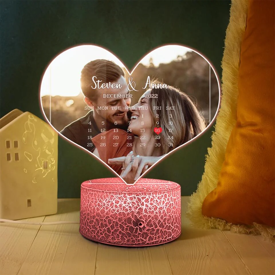 Heart-Shaped Valentine Upload Photo Led Light - Image 5