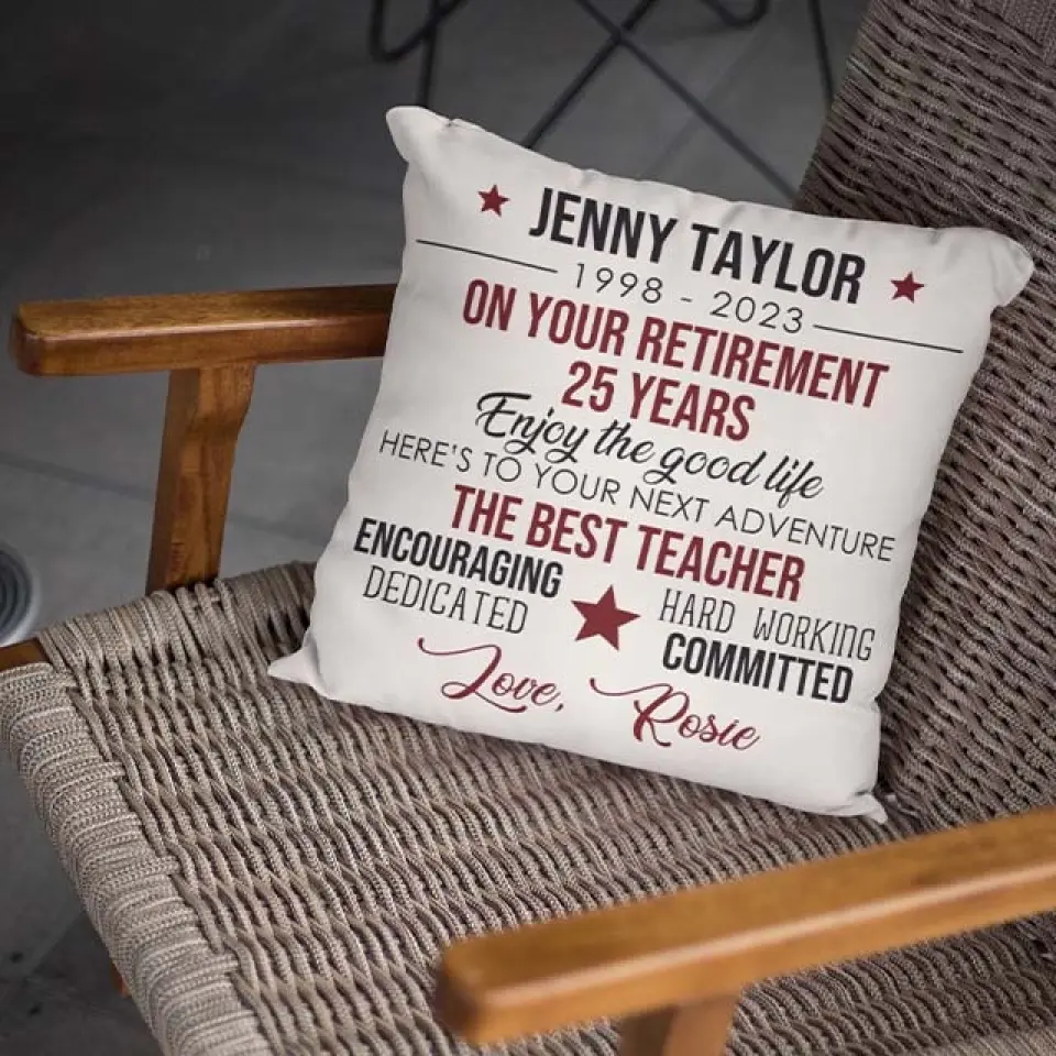 Here's To Your Next Adventure - Personalized Square Linen Pillow - Image 11
