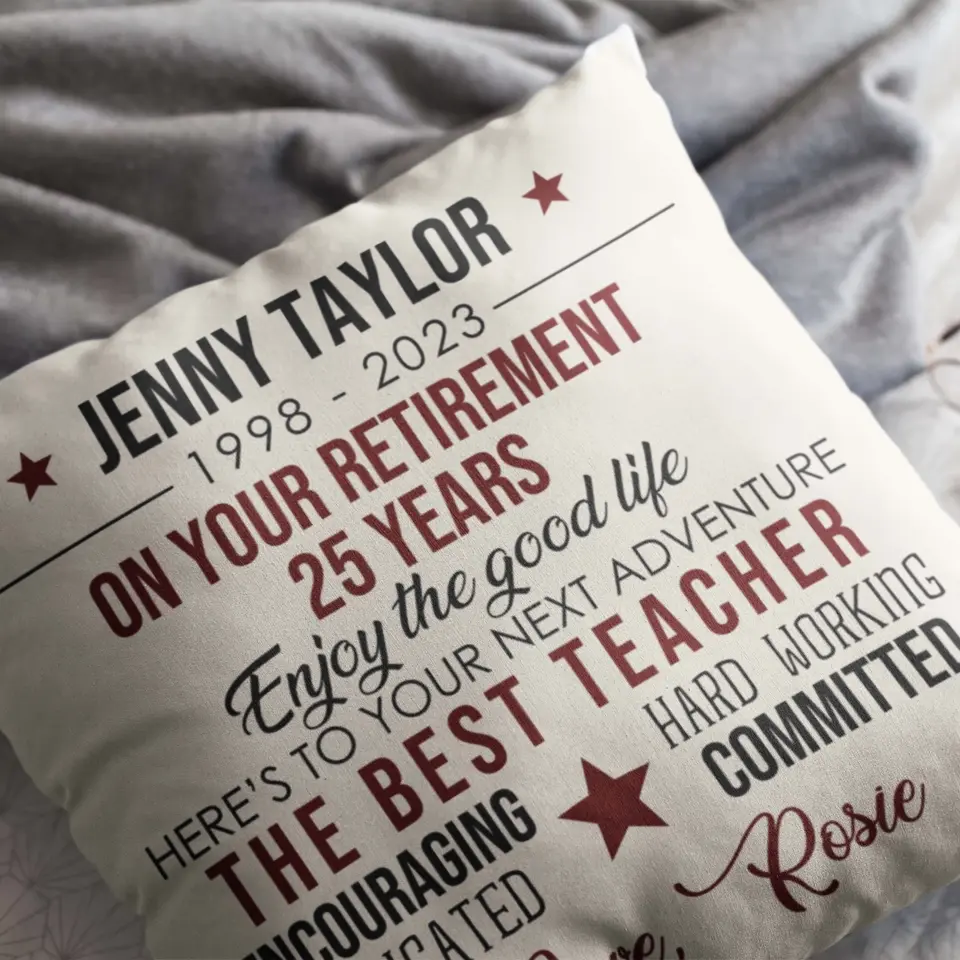 Here's To Your Next Adventure - Personalized Square Linen Pillow - Image 17