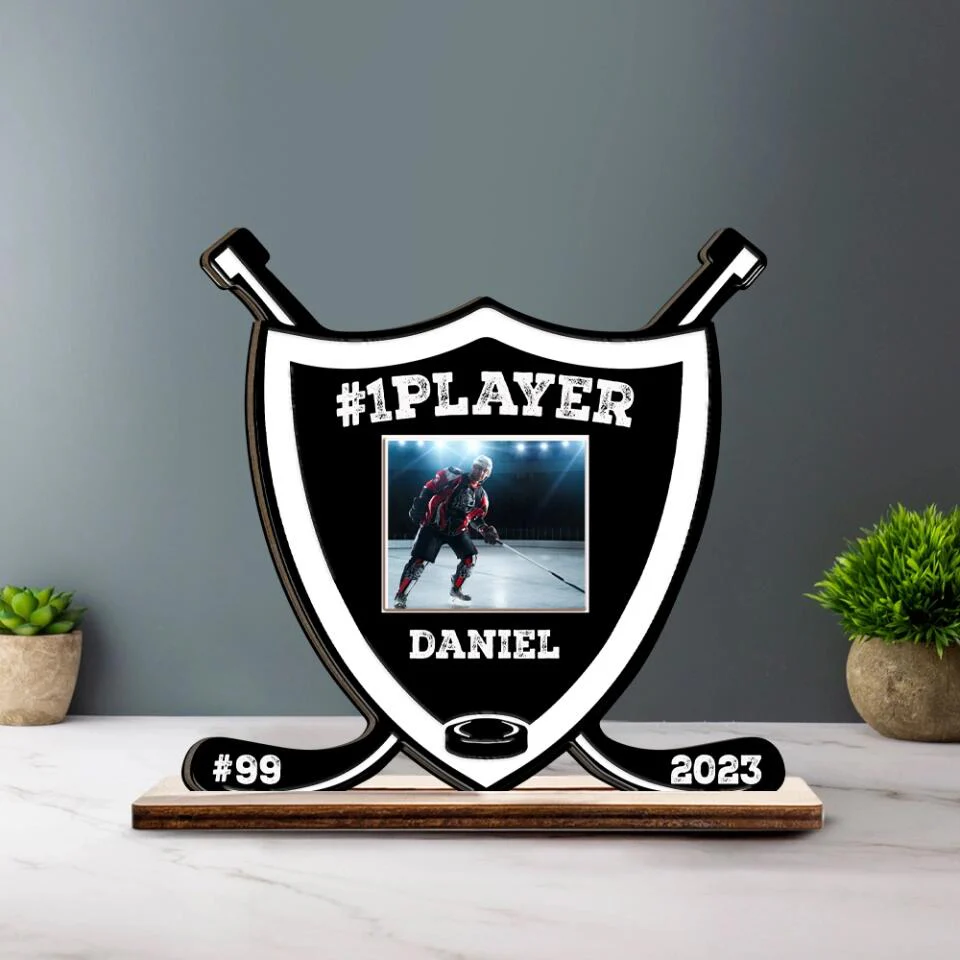 Hockey Coach Personalized Photo & Name Wooden/Acrylic Plaque - Thank You Gift for Your Coaches - Image 4