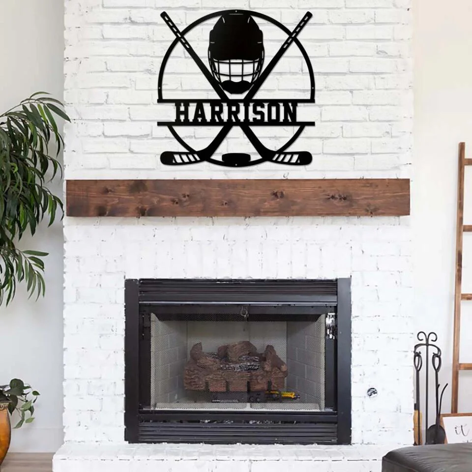 Hockey Stick Custom Metal Wall Art Personalized Air Hockey Metal Signs - Image 4