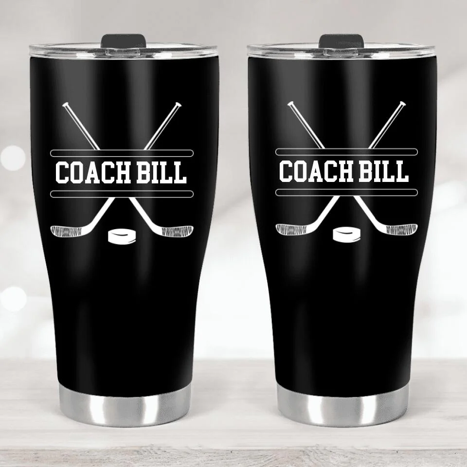Hockey Stick - Hockey Coach - Personalized 20oz Tumbler - Appreciation Gifts for Coaches - Image 3