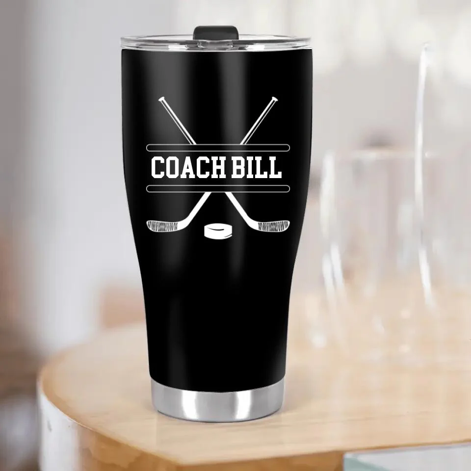 Hockey Stick - Hockey Coach - Personalized 20oz Tumbler - Appreciation Gifts for Coaches - Image 4