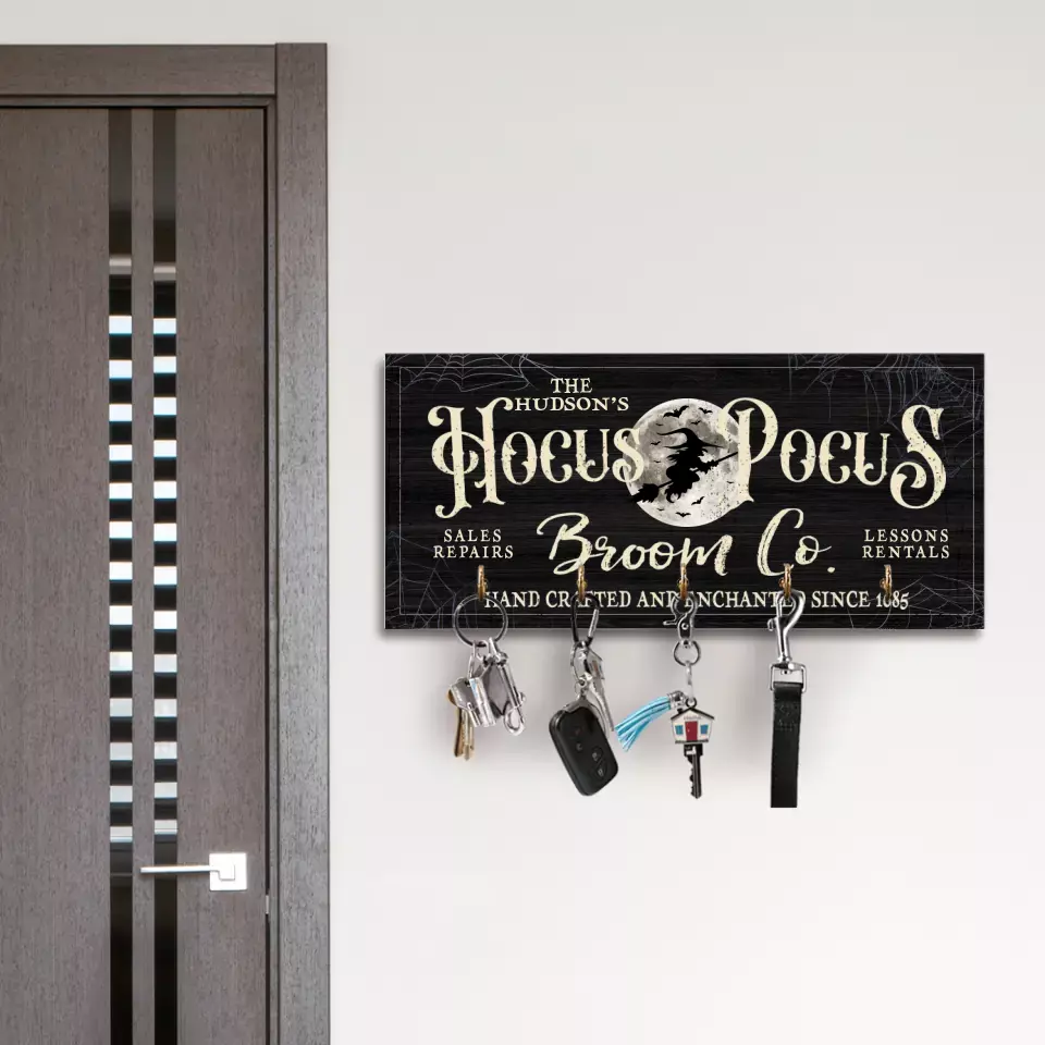 Hocus Pocus Broom Co Hand Crafted And Enchanted - Key Holder - Image 7