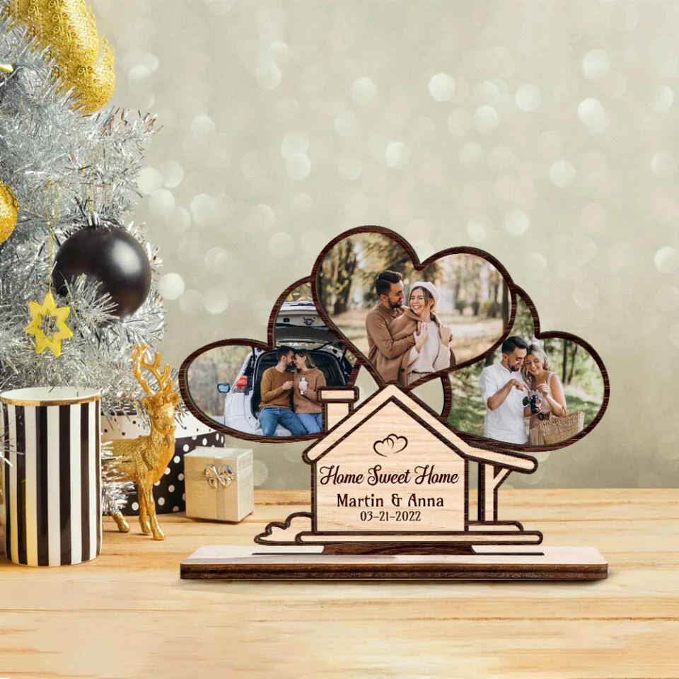Home Sweet Home - Housewarming Gifts - Custom Wooden Plaque - Anniversary Gift For Couples - Image 3