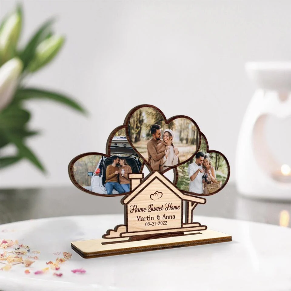 Home Sweet Home - Housewarming Gifts - Custom Wooden Plaque - Anniversary Gift For Couples - Image 4