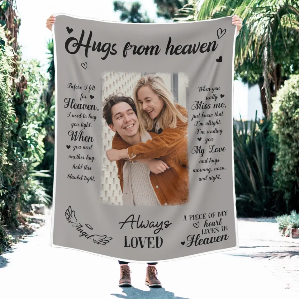 Hugs From Home A Piece Of My Heart - Fleece Blanket - Image 13