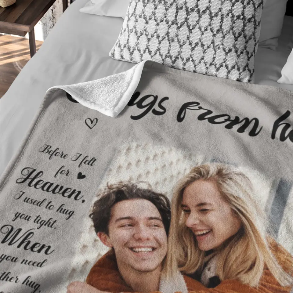 Hugs From Home A Piece Of My Heart - Fleece Blanket - Image 9