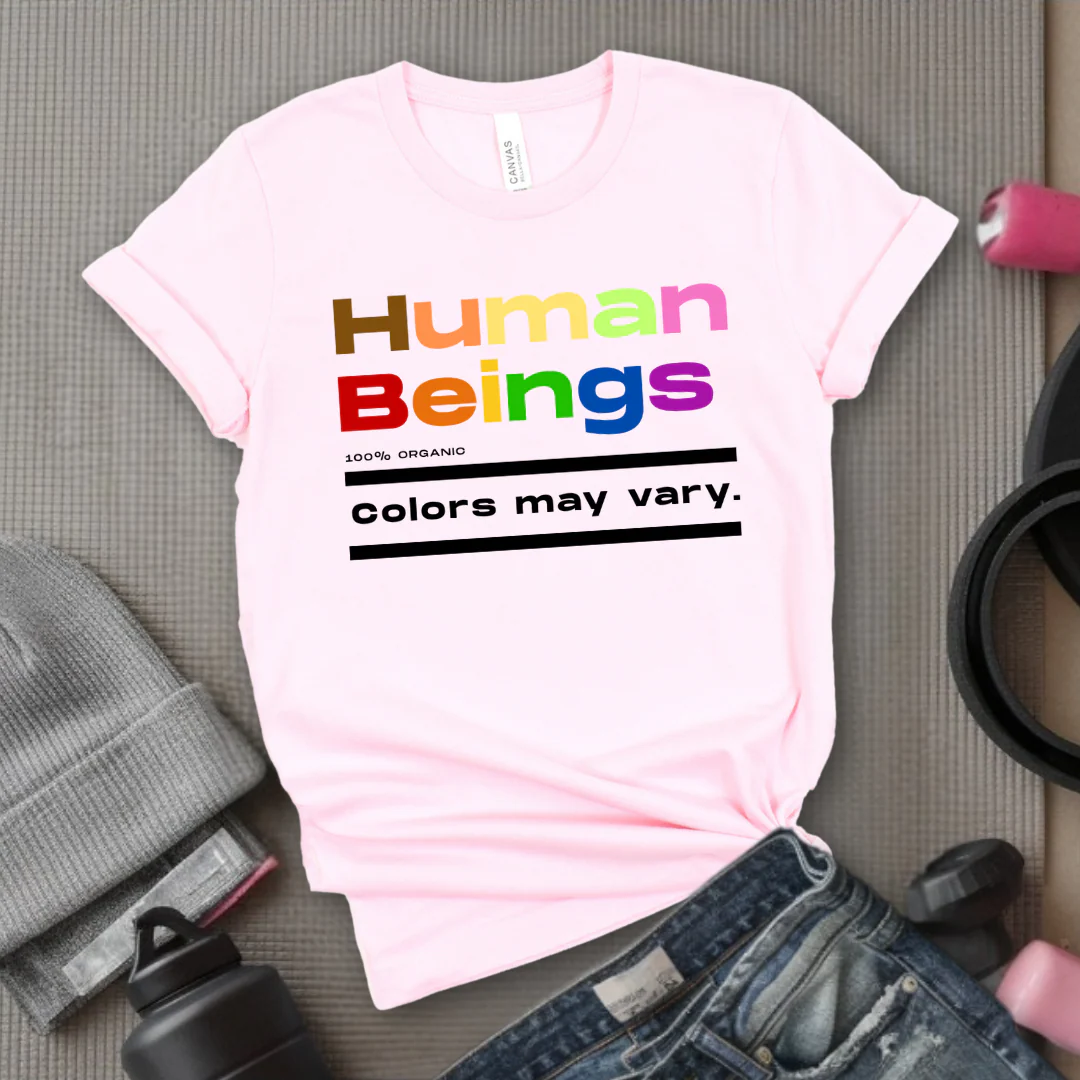 Human Beings 100% Organic Colors May Vary. - Women Empower Feminist Tee - Bella Canvas 3001 - Image 4